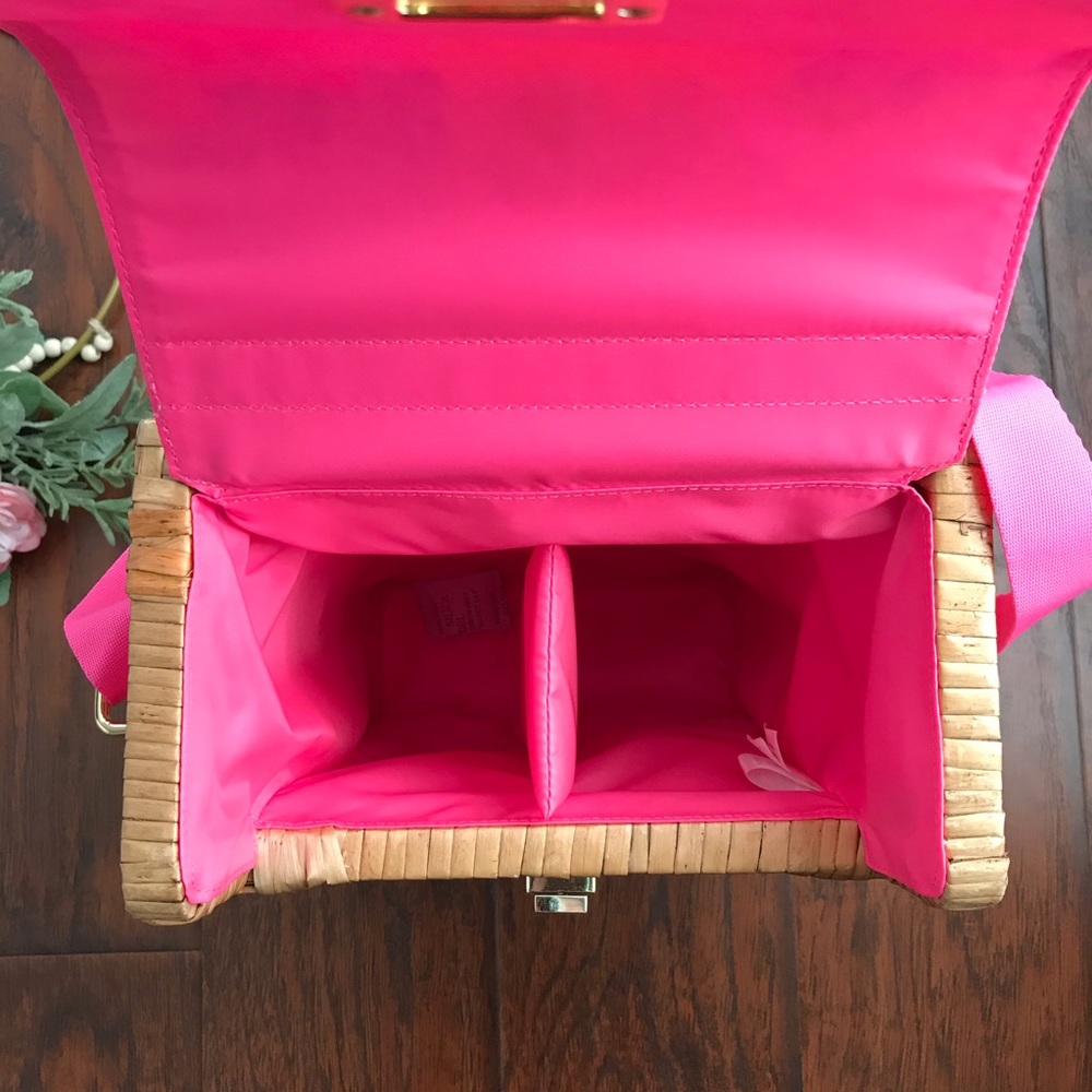Lilly Pulitzer Wicker Wine Basket - Picture 4 of 6